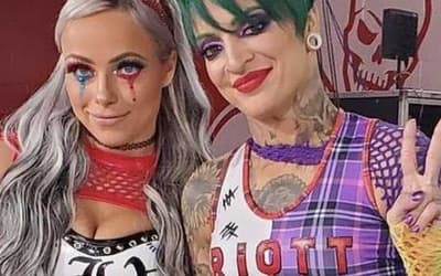 Liv Morgan & Ruby Riott Paid Homage To Harley Quinn & The Joker With Their WRESTLEMANIA Outfits